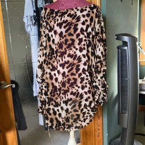Leopard Print Swim Coverup